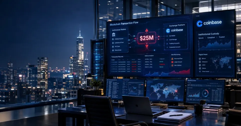 Coinbase“丢失”2500万美元背后:机构客户为何越来越在意交易所的安全边界?